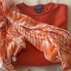 Charter Club 100% Cashmere Crewneck Sweater
Rich Reddish-Orange Color
Size M